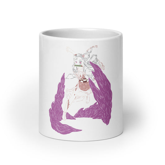 Nezuko White glossy mug (Demon slayer)